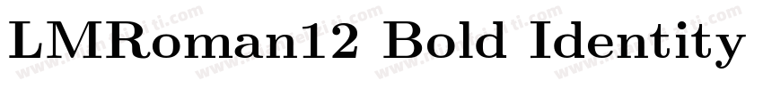 LMRoman12 Bold Identity H字体转换